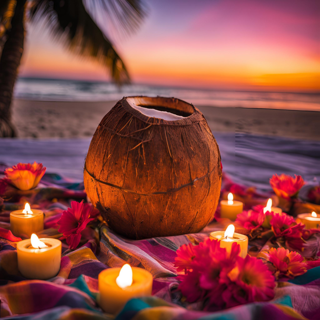coconuts being used in rituals