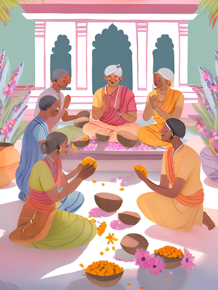 ancestors using coconuts in rituals
